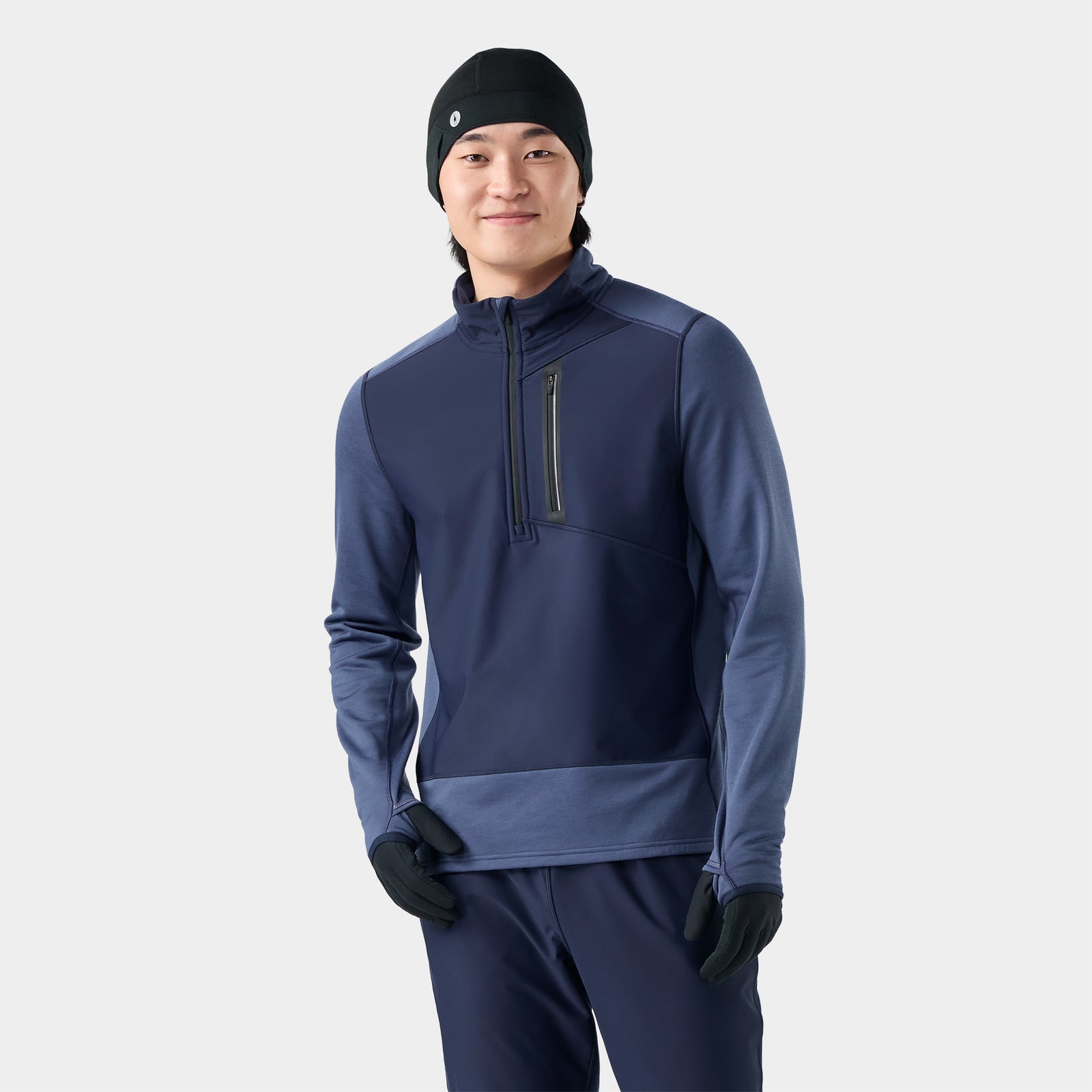 Active Fleece Wind 1/2 Zip Deep Navy - ver - 1