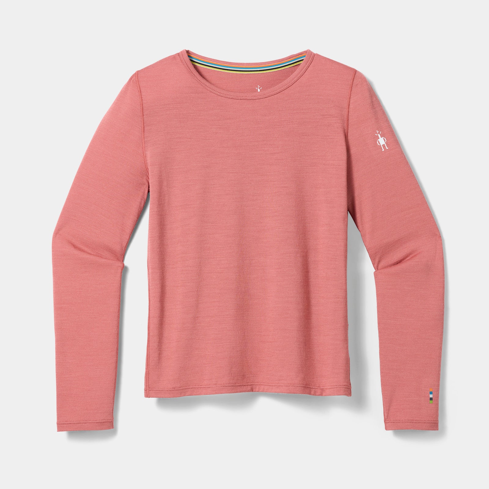 Kids' Classic Blend Base Layer Crew Rosewood - ver - 3