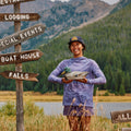 Women's Merino Hoodie Purple Storm Mountain - ver - 7