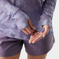 Women's Merino Hoodie Purple Storm Mountain - ver - 3