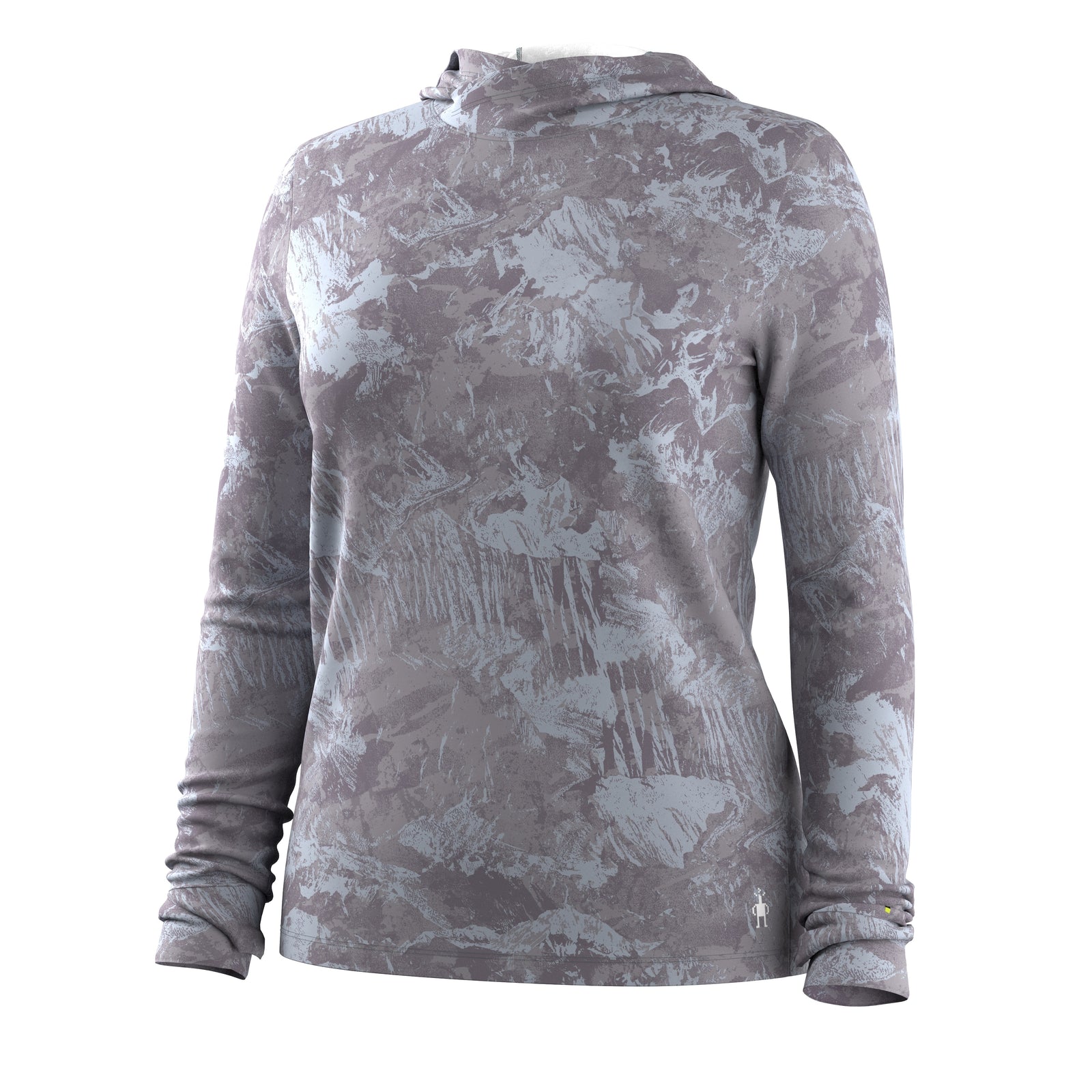 Women's Merino Hoodie Purple Storm Mountain - ver - 5