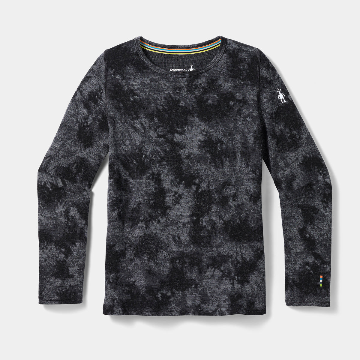 Kids' Classic Thermal Base Layer Crew Black Tie Dye - ver - 3