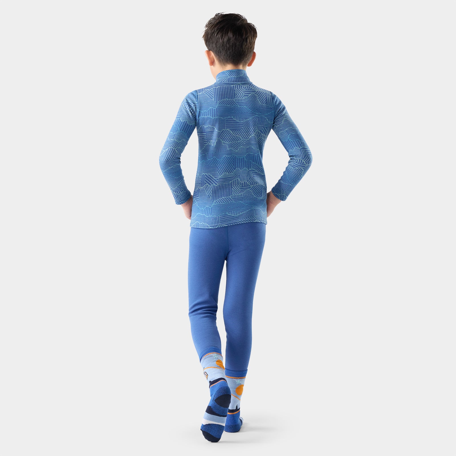 Kids' Classic Thermal Base Layer Bottom Royal Indigo - ver - 2