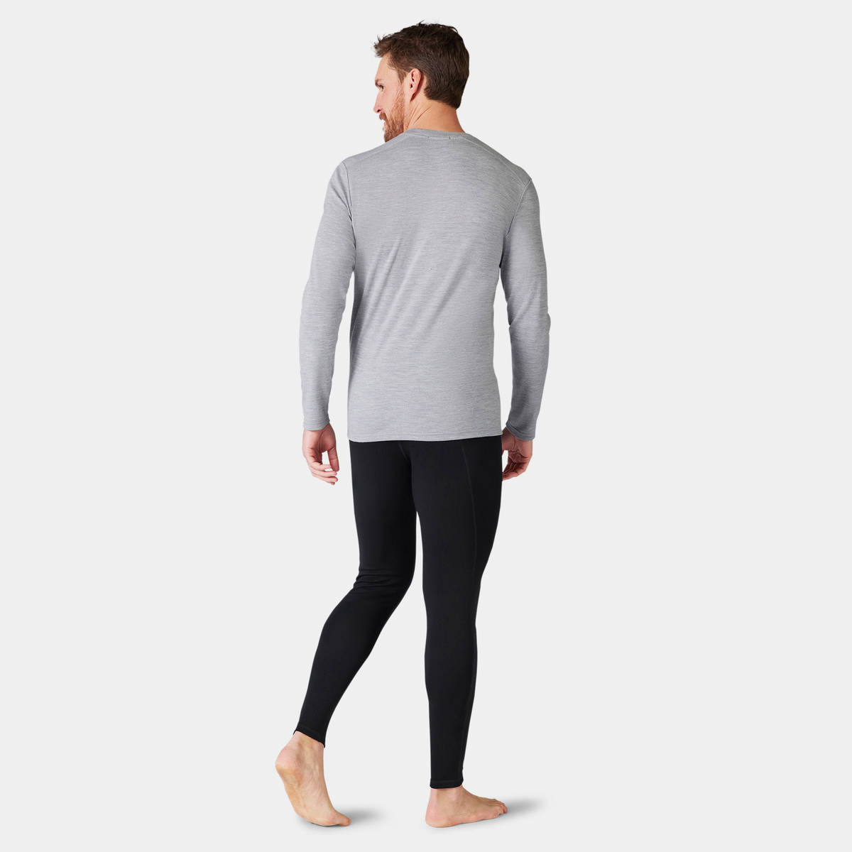 Classic Thermal Base Layer Crew Light Gray Heather - ver - 2