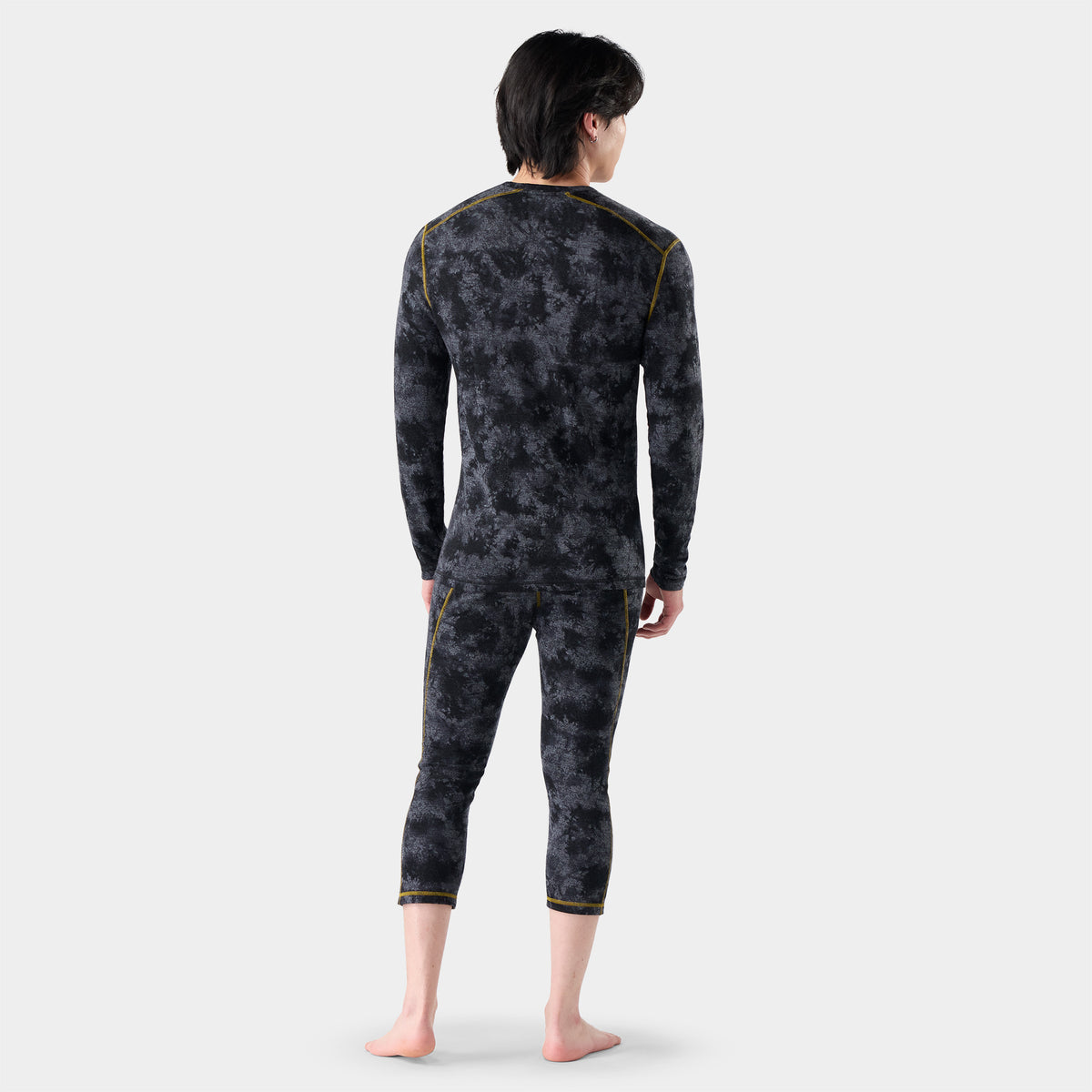 Classic Thermal Base Layer Crew Black Tie Dye/Hny Gold - ver - 2