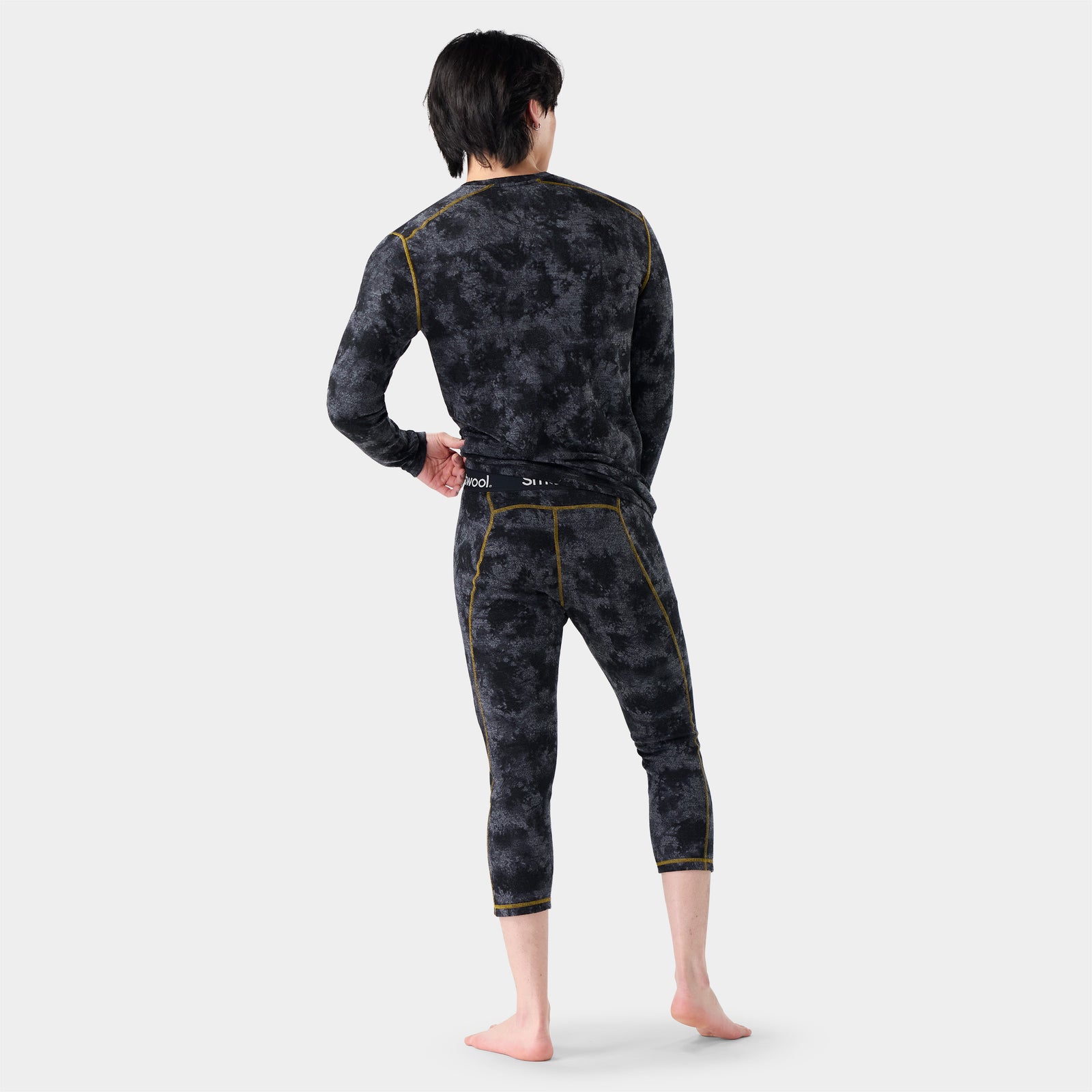 Classic Thermal Base Layer 3/4 Bottom Black Tie Dye/Hny Gold - ver - 2