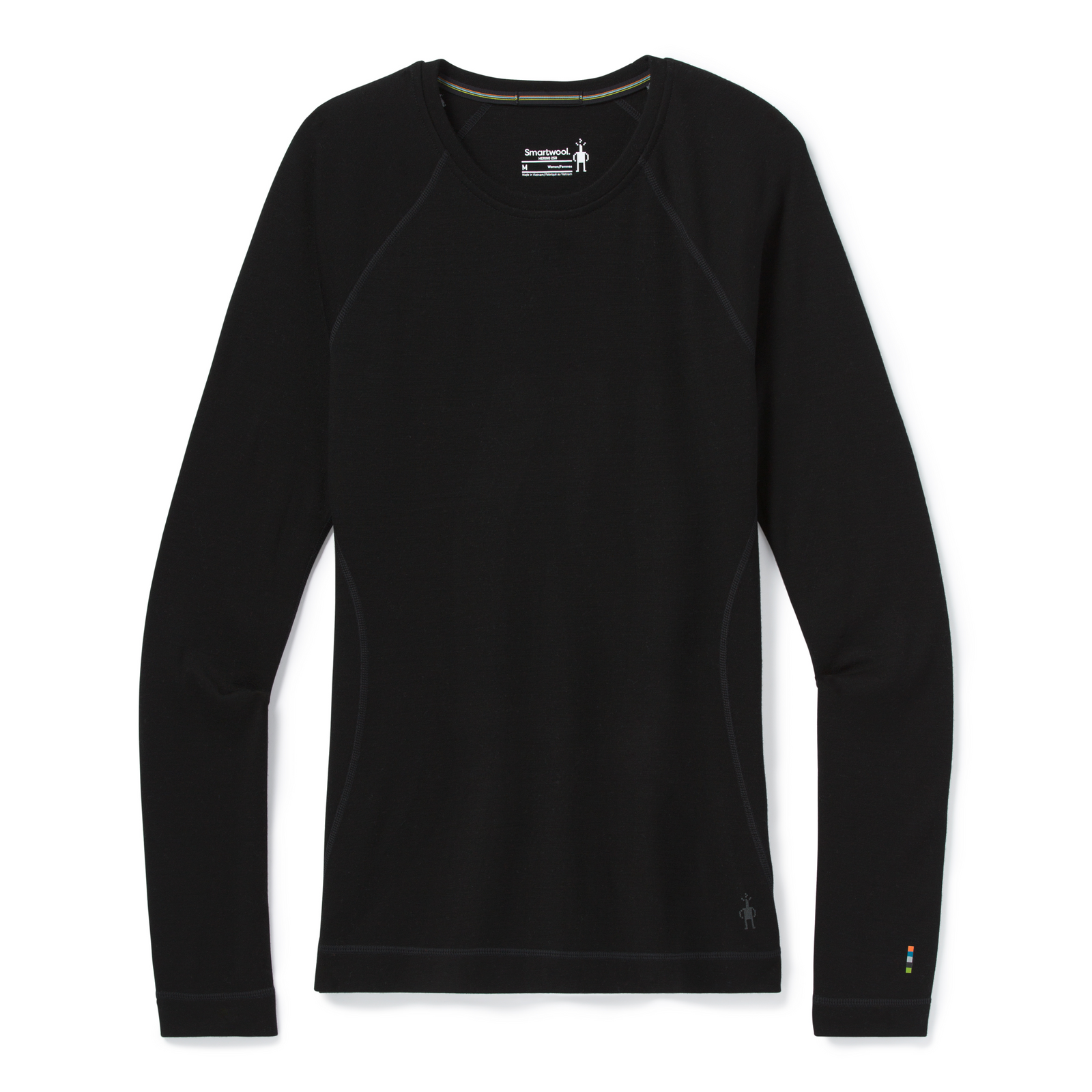 Women's Classic Thermal Merino Base Layer Crew Boxed Black - ver - 3