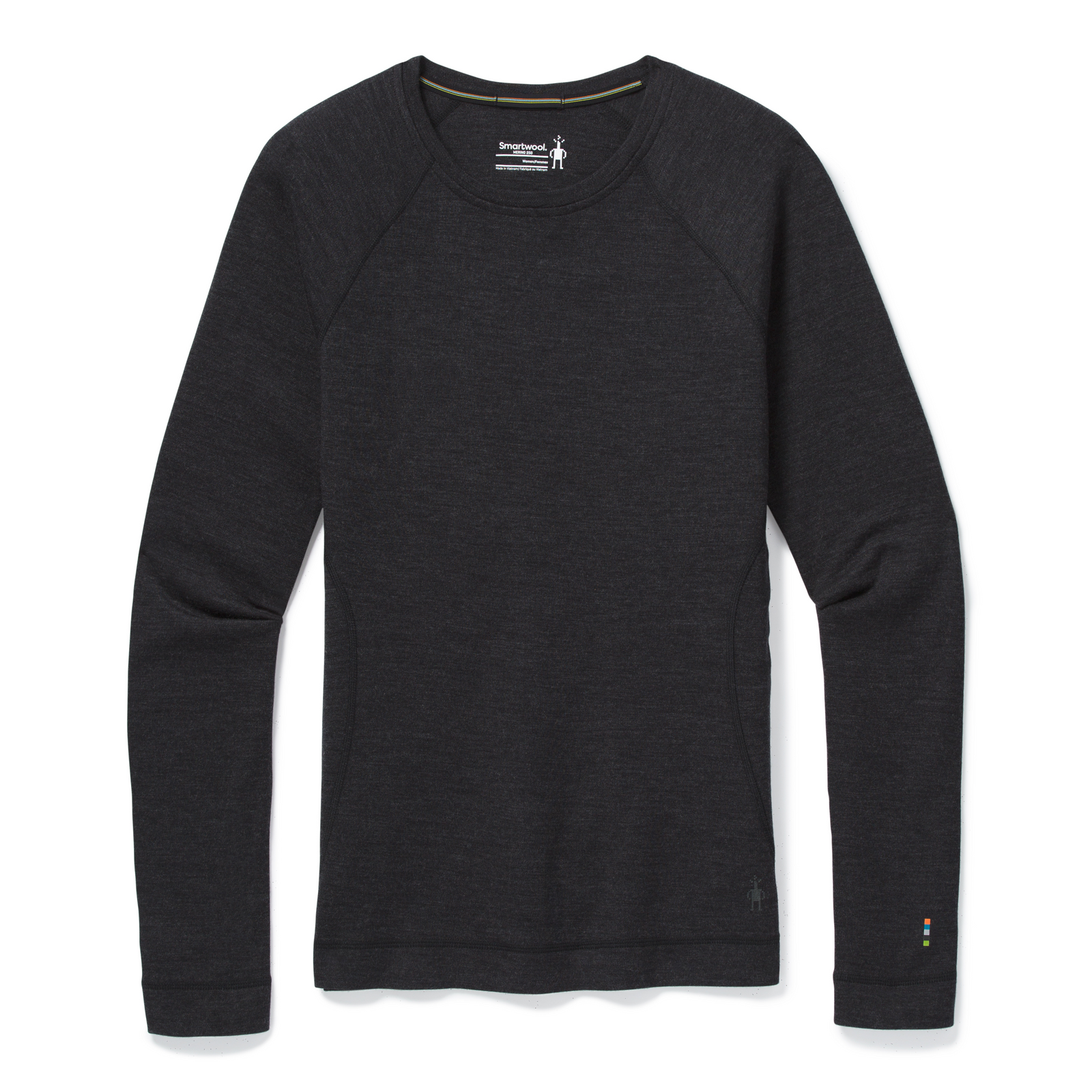 Women's Classic Thermal Merino Base Layer Crew Boxed Charcoal Heather - ver - 3