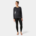 Women's Classic Thermal Merino Base Layer Crew Boxed Charcoal Heather - ver - 1