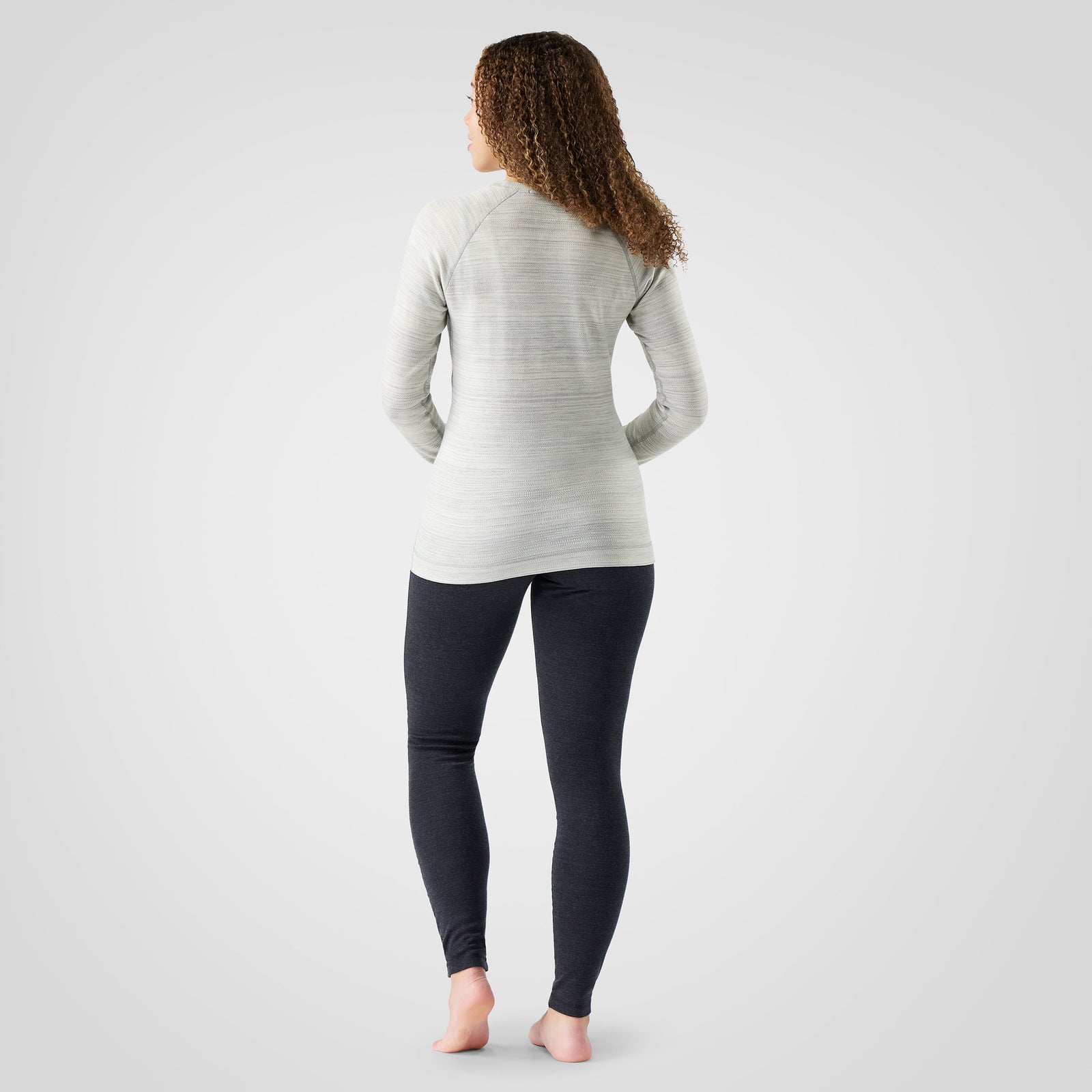 Women's Classic Thermal Merino Base Layer Crew Boxed Light Gray Color Shift - ver - 2