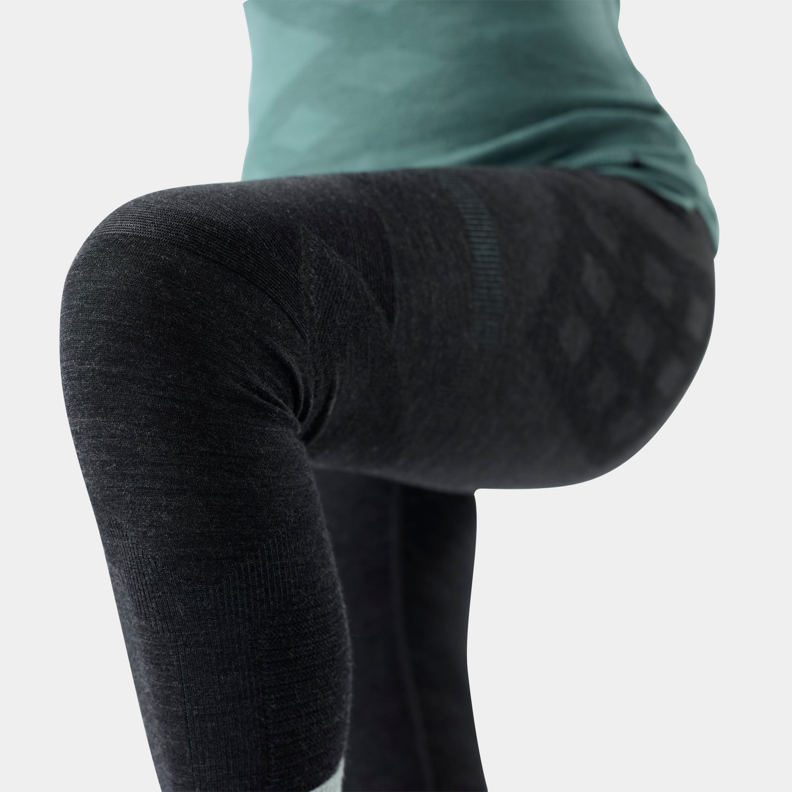 Thermal Base Layer Bottom Charcoal/Dusty Teal - ver - 3