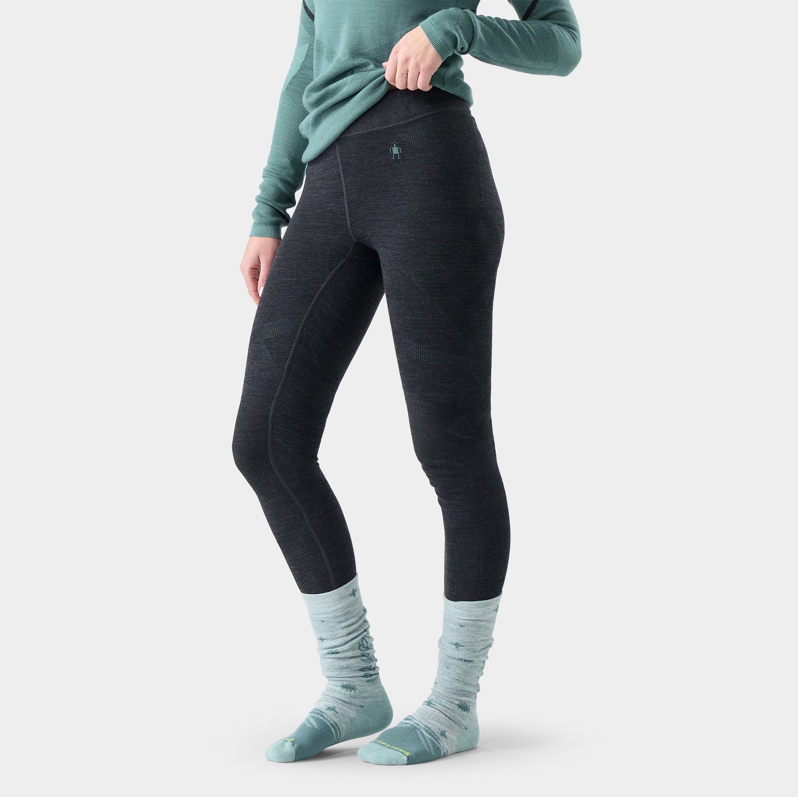Thermal Base Layer Bottom Charcoal/Dusty Teal - ver - 1