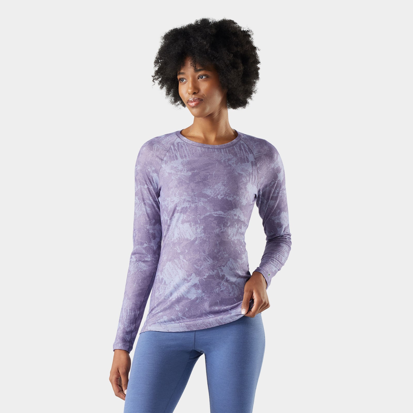 Women's Classic All-Season Merino Base Layer Crew Boxed Purple Storm Mountain - ver - 1