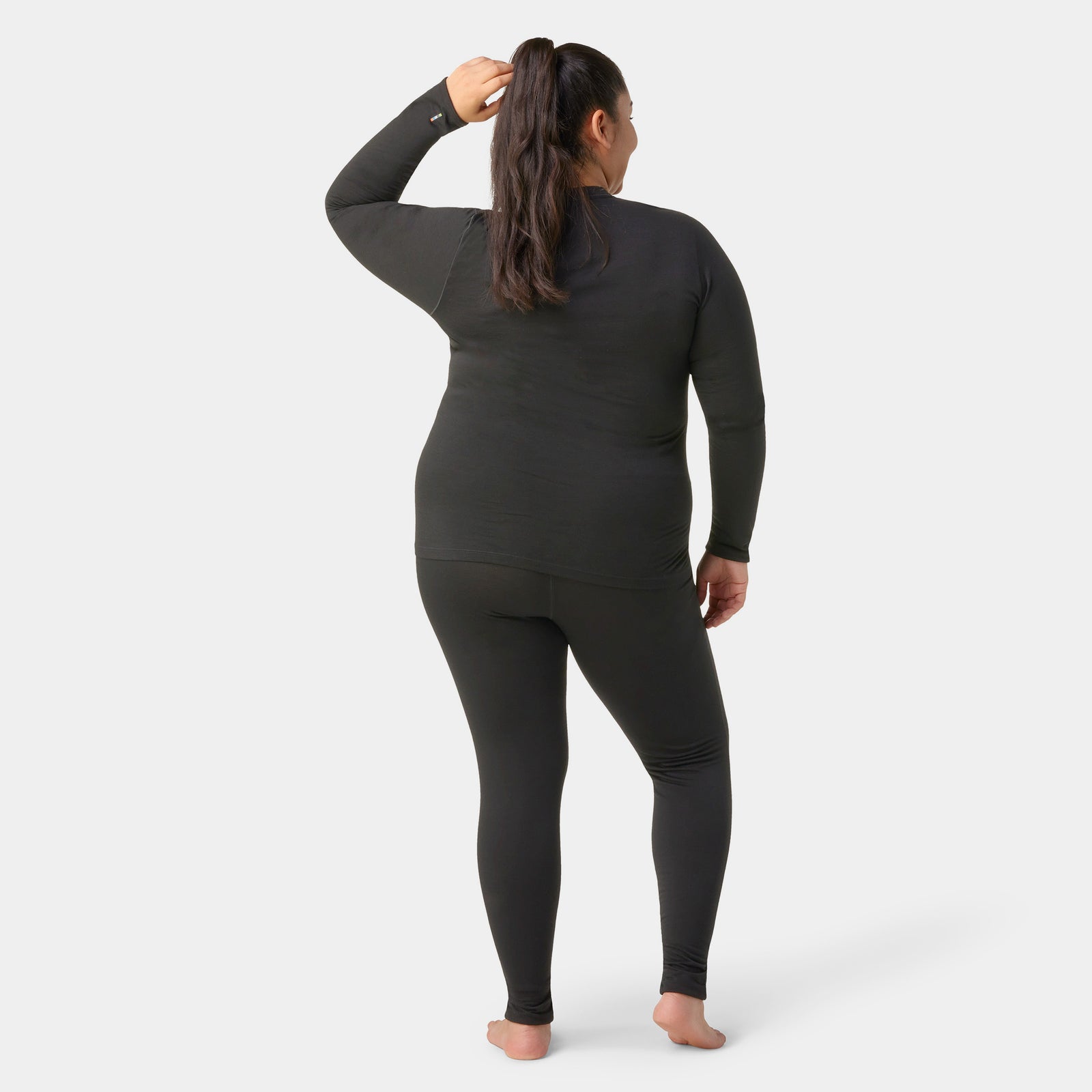 Women's Classic All-Season Merino Base Layer Crew Plus Boxed Black - ver - 2