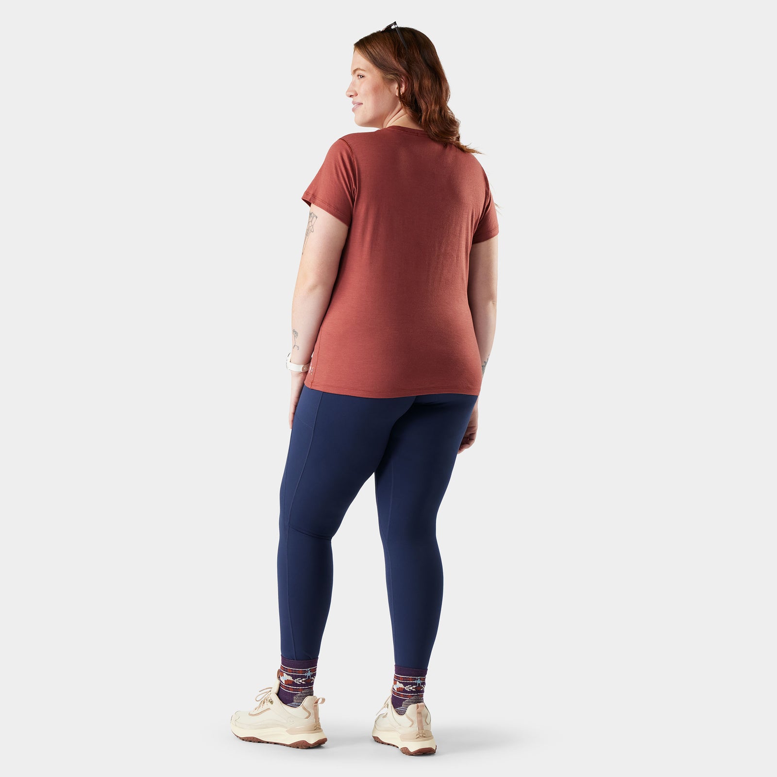 Damen Merino Kurzarmshirt Plus Burnt Sienna - ansehen - 2