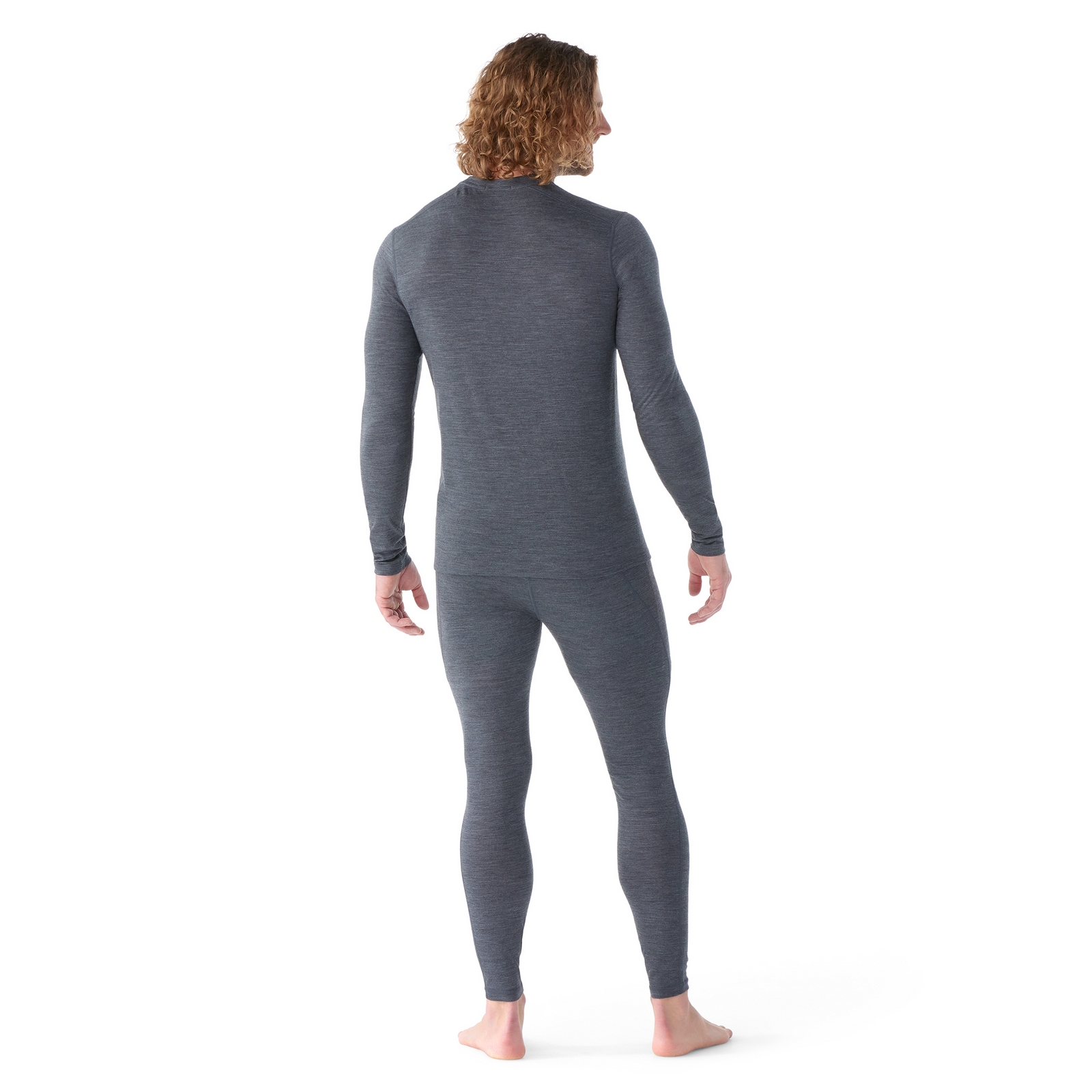 Men's Classic All-Season Merino Base Layer Crew Boxed Iron Heather - ver - 2