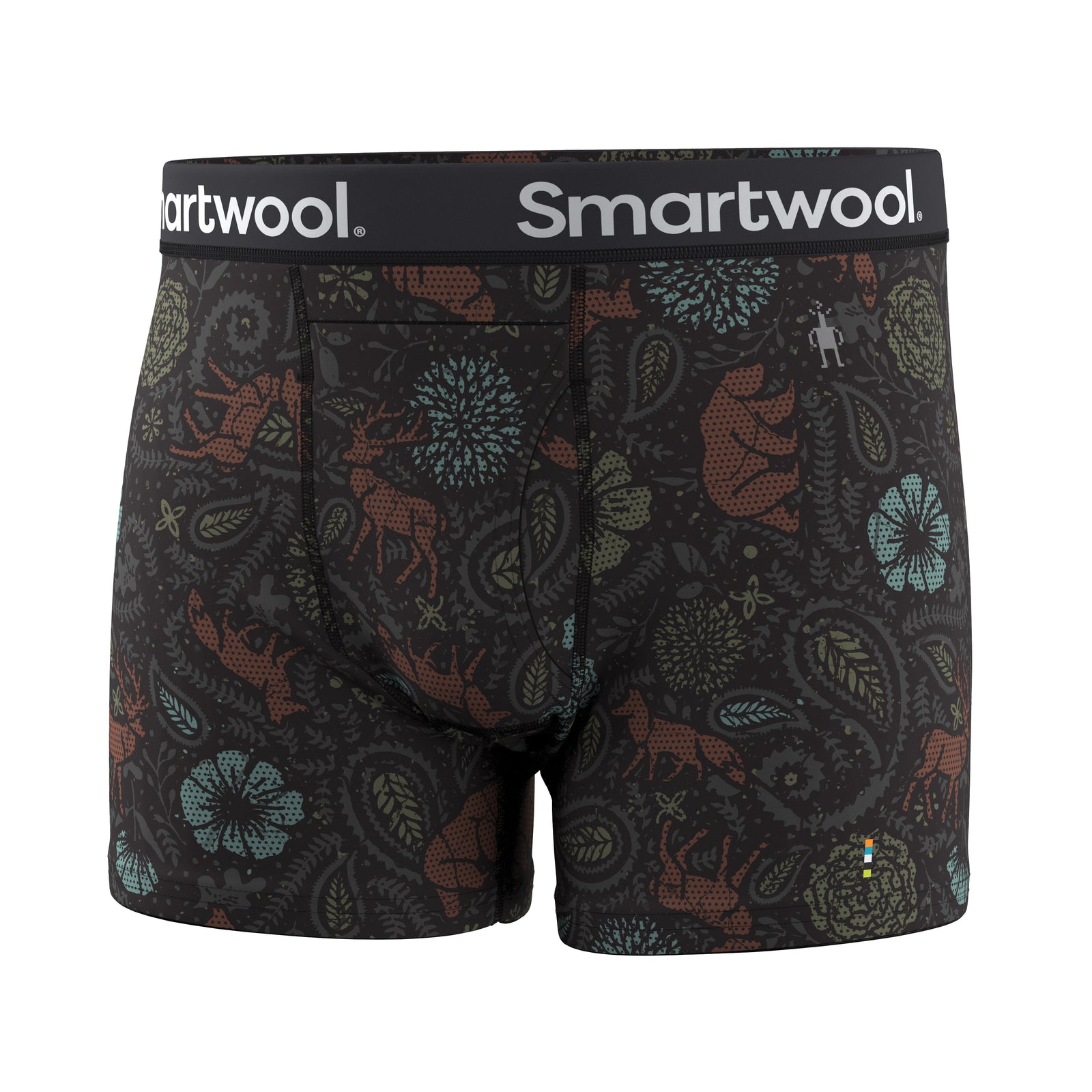 Men's Merino Print Boxer Brief Boxed Black Paisley - ver - 3