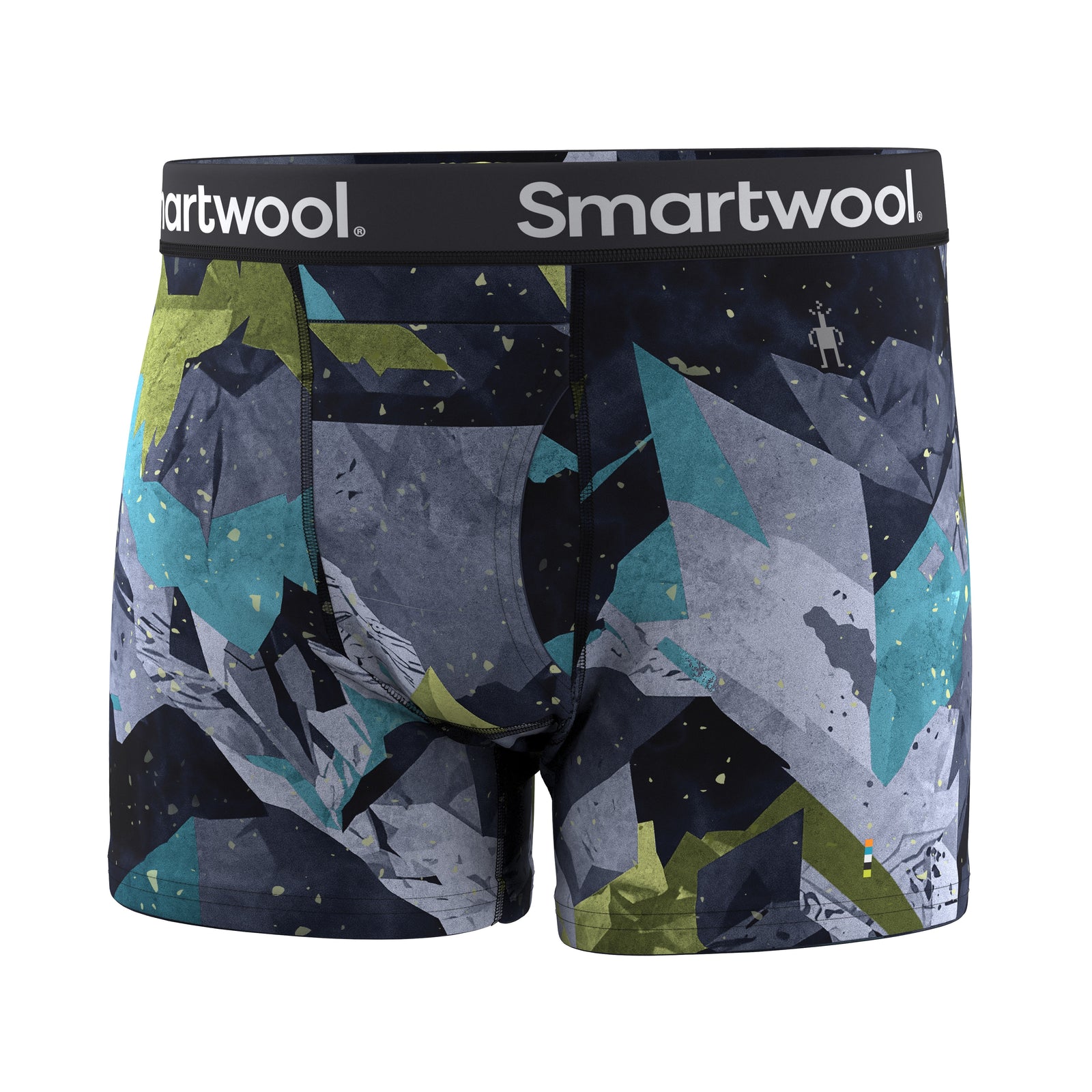 Men's Merino Print Boxer Brief Boxed Blue Summit Sector - ver - 3