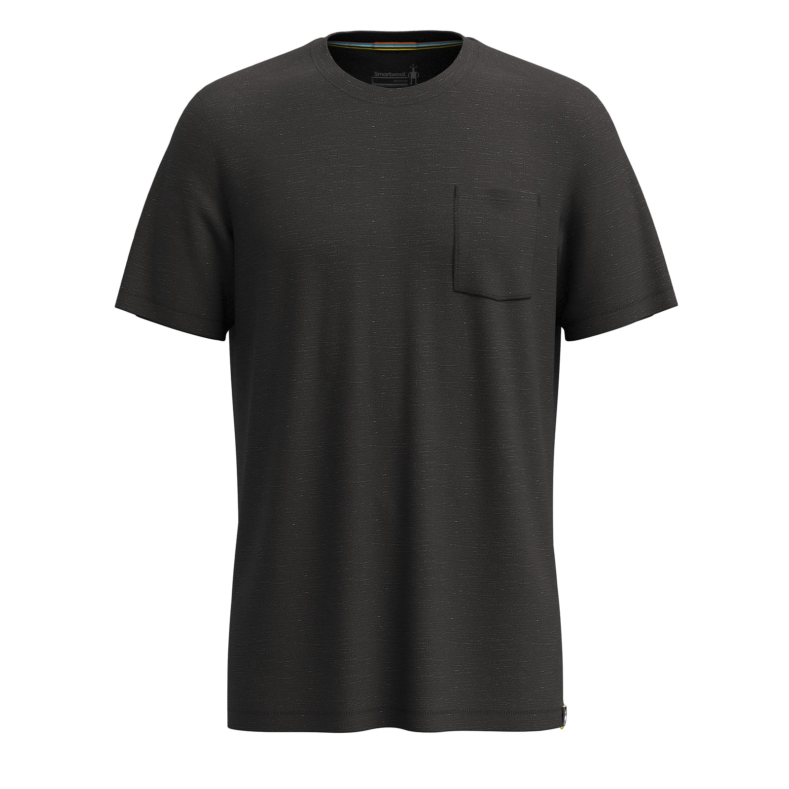 Men's Merino Hemp Blend Short Sleeve Pocket Tee Black Heather - ver - 3