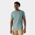 Men's Merino Hemp Blend Short Sleeve Pocket Tee Dusty Teal Heather - ver - 1