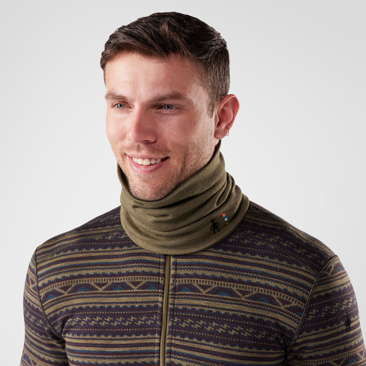 Thermal Reversible Neck Gaiter Winter Moss Heather - ver - 1