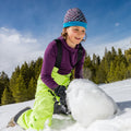 Kids' Thermal Merino Reversible Cuffed Beanie Purple Iris Retro Line - ver - 2