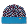 Kids' Thermal Merino Reversible Cuffed Beanie Purple Iris Retro Line - ver - 1