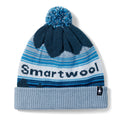 Knit Winter Pattern POM Beanie Twilight Blue Heather - ver - 2