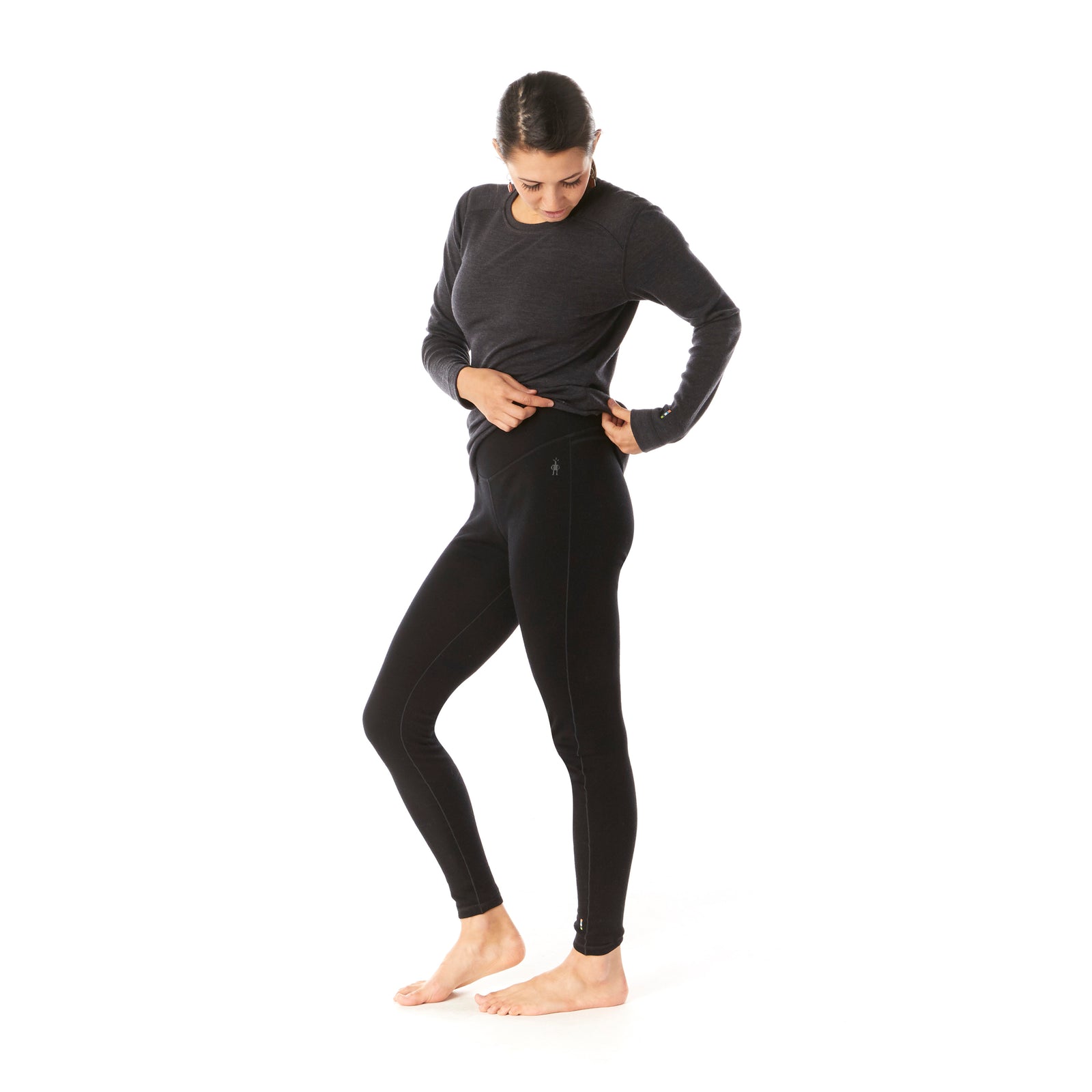 Women's Classic Thermal Merino Base Layer Bottom Boxed Black - ver - 1