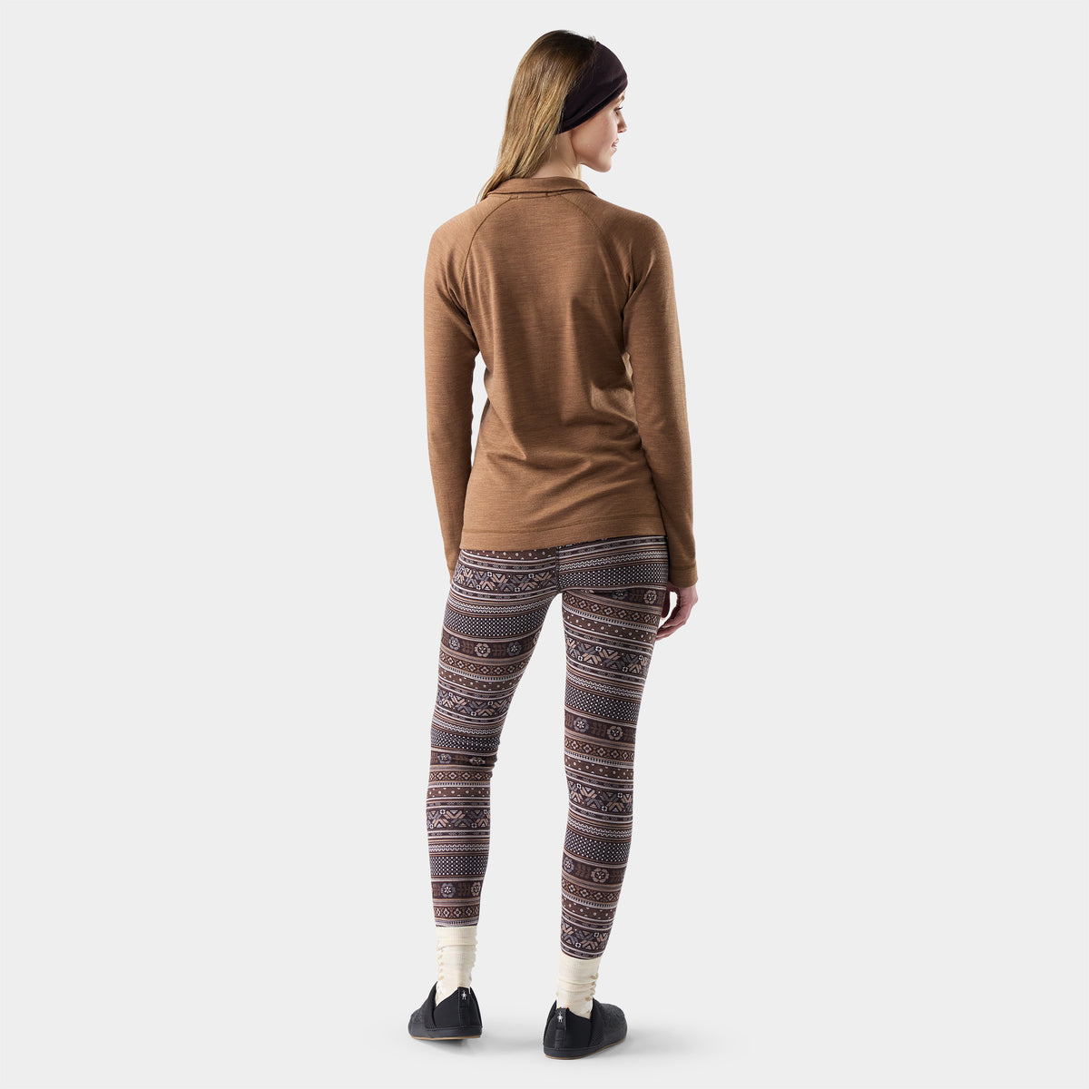 Classic Thermal Base Layer Bottom Mocha Fair Isle Fun - ver - 2