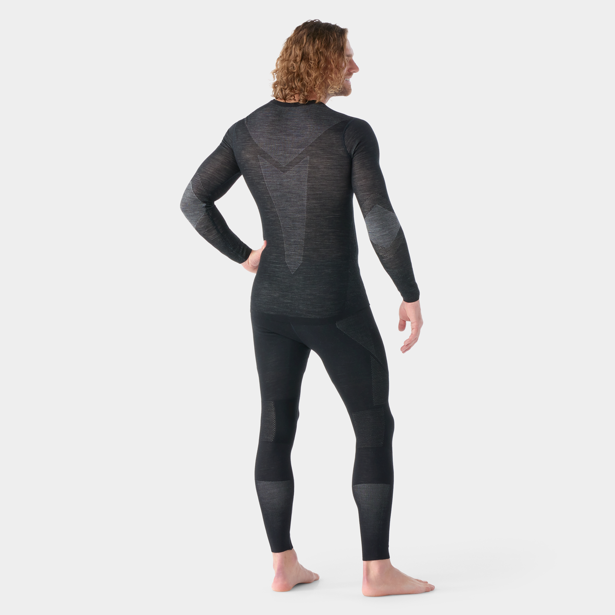 Men's Intraknit™ Thermal Merino Base Layer Crew Black-White - 2