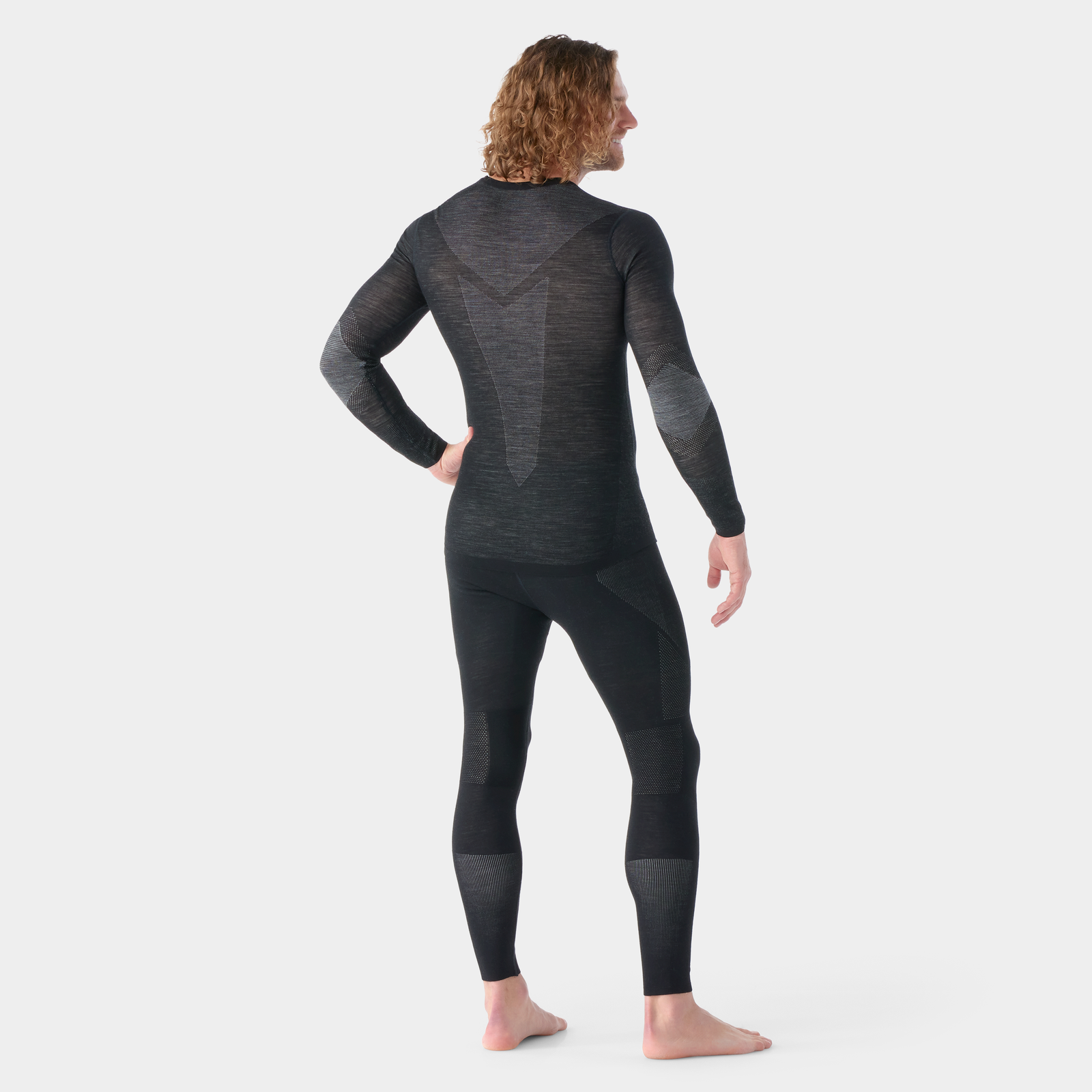 Men's Intraknit™ Thermal Merino Base Layer Crew Black-White - ver - 2
