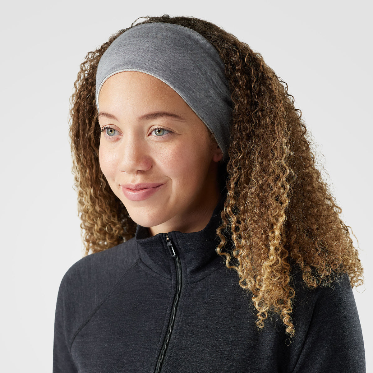 Thermal Merino Reversible Headband Light Gray Color Shift - ver - 2