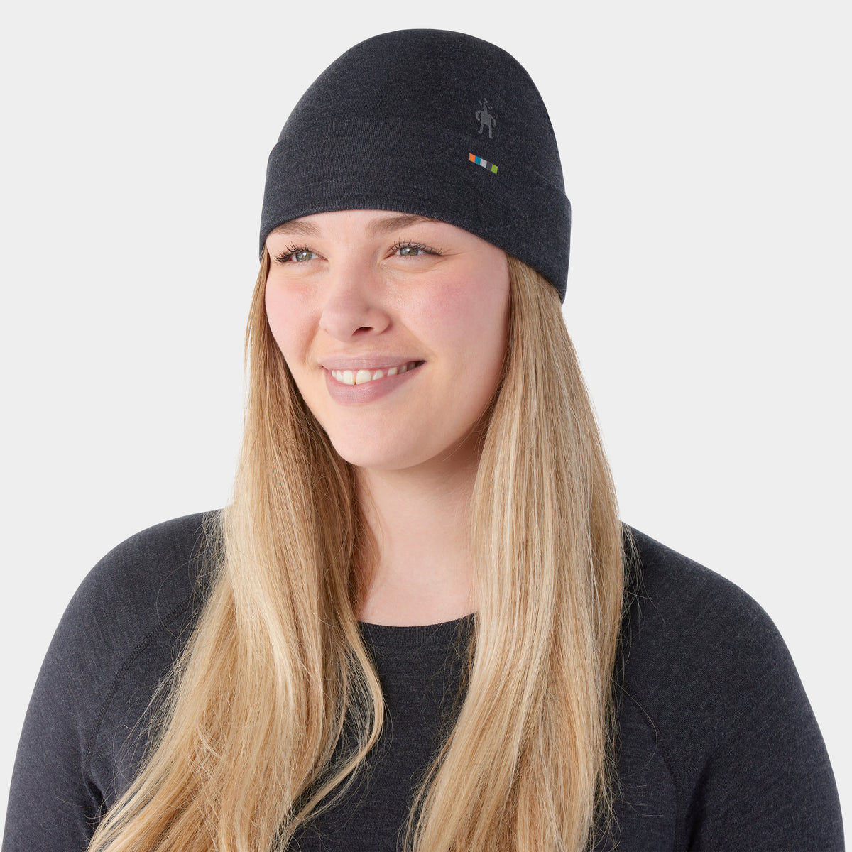 Thermal Merino Reversible Cuffed Beanie Charcoal - ver - 1