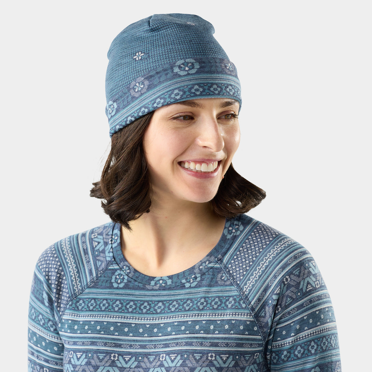 Thermal Reversible Cuffed Beanie Nightfall Fair Isle Fun - ver - 2