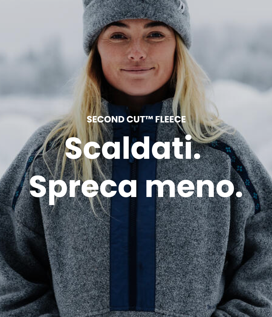 Realizzati con il 75% di materiali riciclati.
